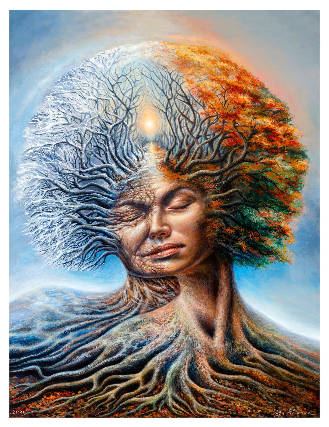 Limited Edition Fine Art Print on Velvet Paper seasons, 17 by 22 Inches