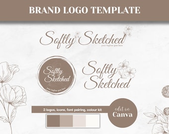 Editable logo design for small business logo template for diy logo small business canva logo for branding logo design template | SS02