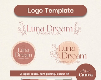 Editable logo design for small business logo template for diy logo small business canva logo for branding logo design template | LD01