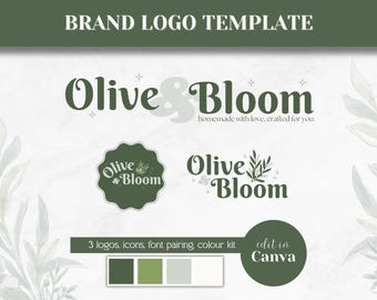 Editable logo design for small business logo template for diy logo small business canva logo for branding logo design template | OB01