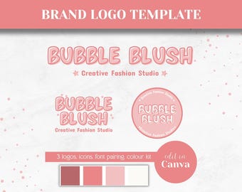 Editable logo design for small business logo template for diy logo small business canva logo for branding logo design template | BB01