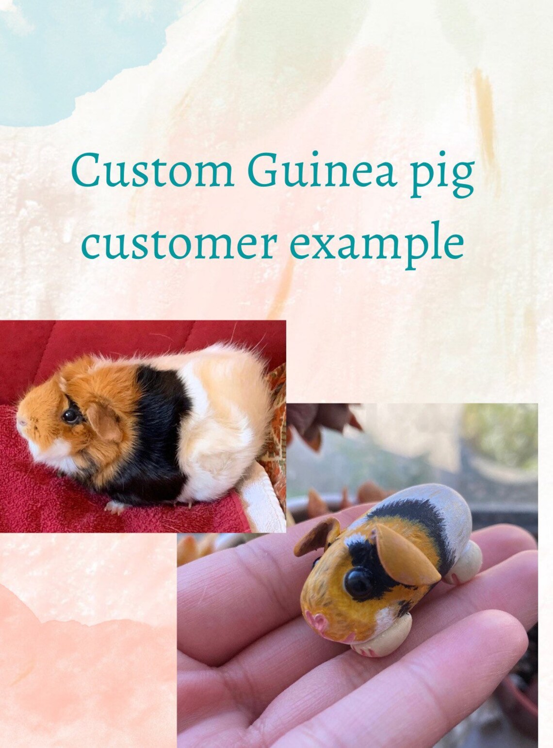 Custom Guinea Pigs Polymer Clay Guinea Pig Custom Figurine Etsy