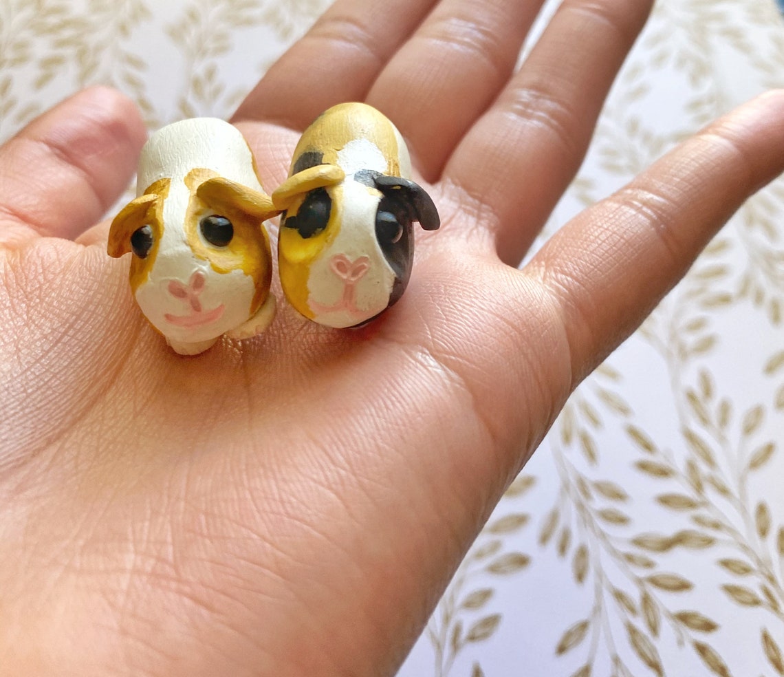 Custom Guinea Pigs Polymer Clay Guinea Pig Custom Figurine Etsy