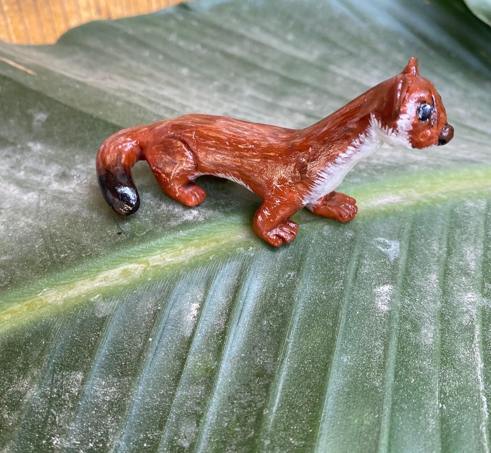 Stoat figurine wildlife figurine zoology woodland animals Etsy