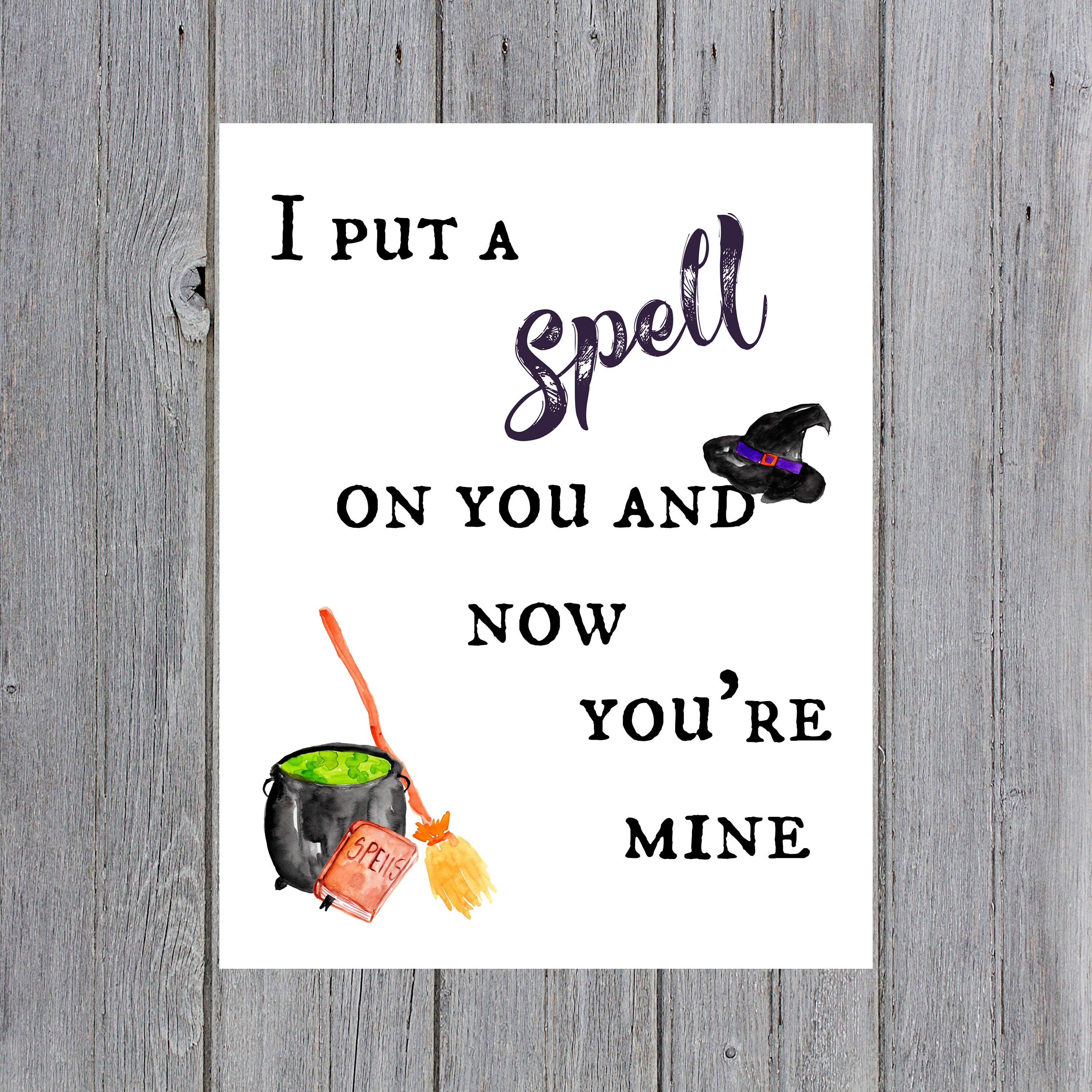 Witches Spell / Halloween Imprimable Art Etsy