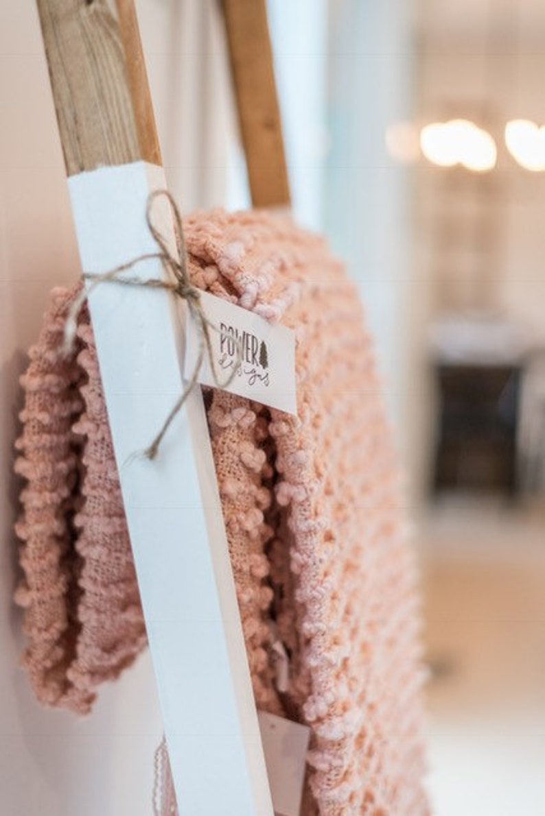 White dipped blanket ladder Etsy