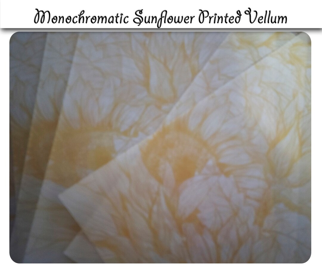 Printed Vellum//patterned Vellum//art Journal Etsy