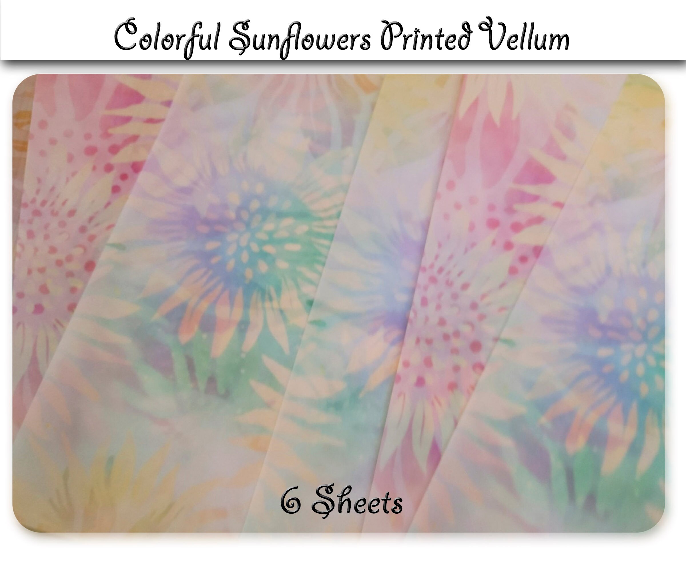 Printed Vellum Sheets//patterned Vellum//scrapbook Etsy UK