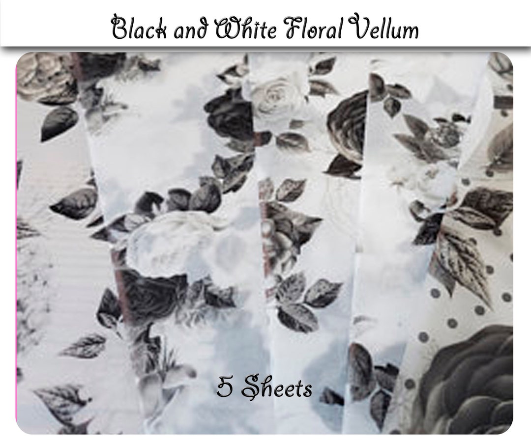 Printed Vellum Sheets//patterned Vellum//scrapbook Vellum//junk Journal
