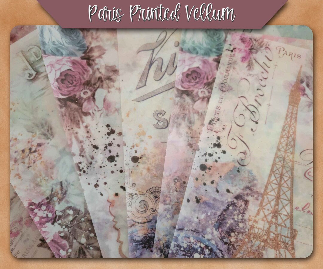 Premium Printed Vellum Sheets - Etsy