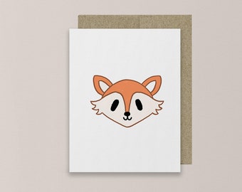 Fox Greeting Card, Cute Funny Animal Card for Any Occasion, Gift for Her, Him, Best Friend, Fox Nature Lover, A2 Card