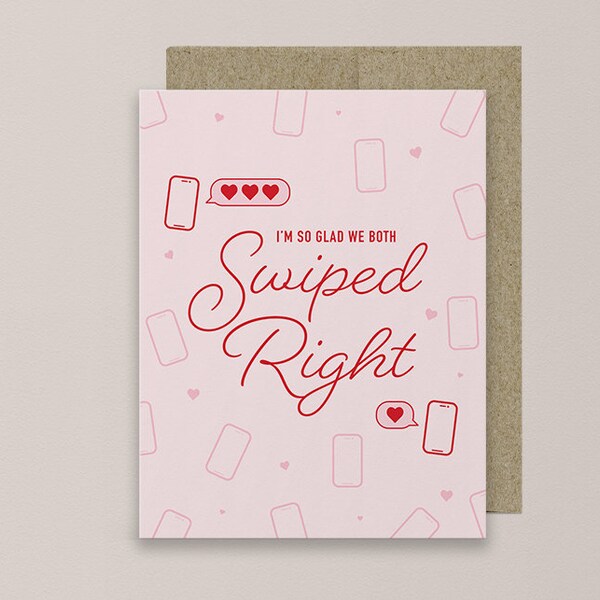Swiped Right Card - Etsy