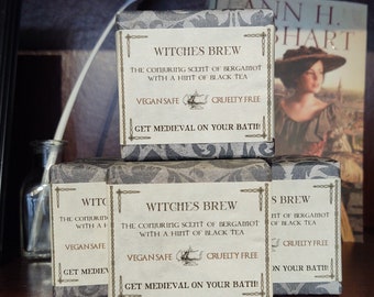 Witches Brew, Handcrafted Cold Process Soap, Bergamot and Black Tea 4 oz Bar - Upon Request