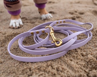 Biothane Dog Leash: Waterproof Vegan Leather with Brass Hardware