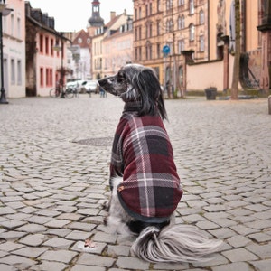 Warm tartan fleece dog coat, Winter coat, Warm Dog coat for large breeds, Dog Jacket, Fleece Dog clothes, Dog Coat for small breeds