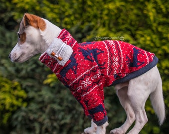Fair isle Fleece dog clothes, Warm dog pullover, Custom dog clothes, dog sweater, Hundemantel, Dog jacket, All breeds, MADE TO MEASURE