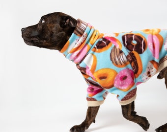 Dog fleece sweater, Donut dog sweater, Warm dog apparel, Warm Dog coat, Dog pullover Dog sweaters for large dog & small dog, MADE TO MEASURE