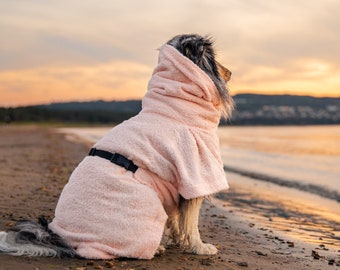 Dog drying robe, Made-to-measure dog bathrobe, Dog Bathrobe, Dog towelrobe, Custom fitted dog drying robe, All breeds, Custom dog robe