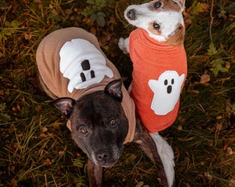 Halloween dog sweater, Pumpkin, Ghost, Skeleton, Small dog sweater, skeleton dog coat, Large dog sweater, Dog apparel, MADE TO MEASURE
