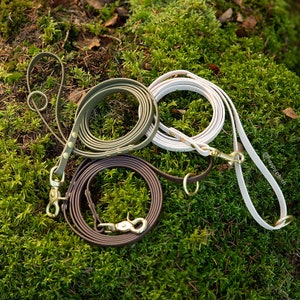 Biothane Dog Leash: Waterproof Vegan Leather with Brass Hardware image 9