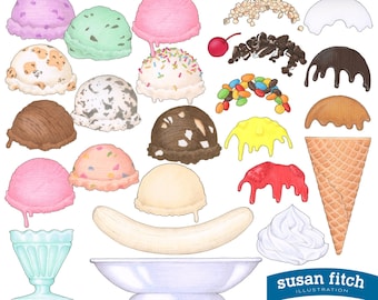 ICE CREAM PARTY, set grafico per costruire un gelato