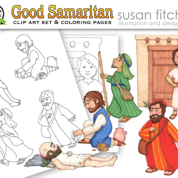 Good Samaritan clip art & coloring pages