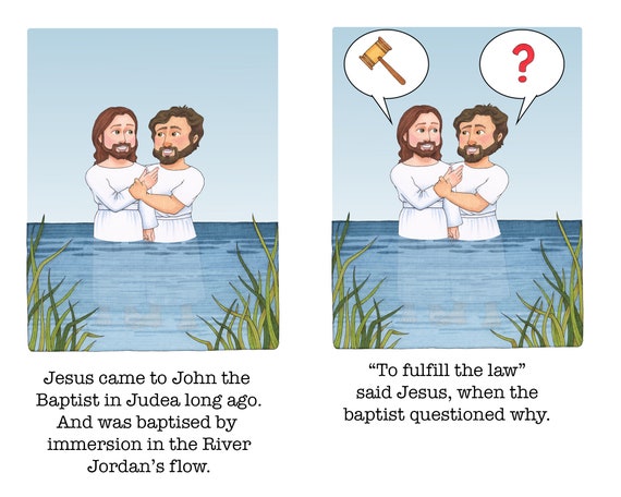 jesus baptism clipart