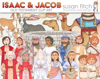 Isaac & Jacob, Old Testament clip art set