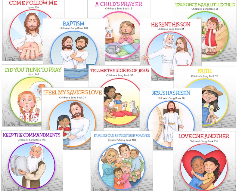 2019 LDS Primary Song Memory Game - Etsy