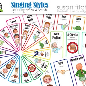 Singing Styles Spin Wheel & cards
