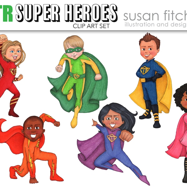 CTR Super Heroes Clip Art Set