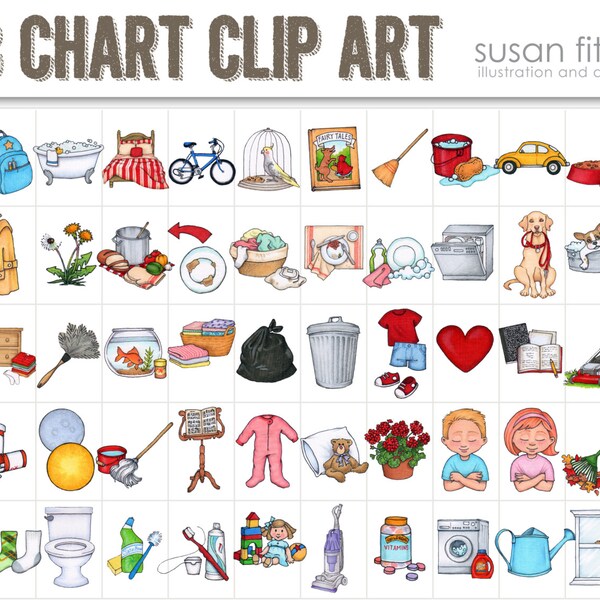 Chore Chart Clip Art - Etsy