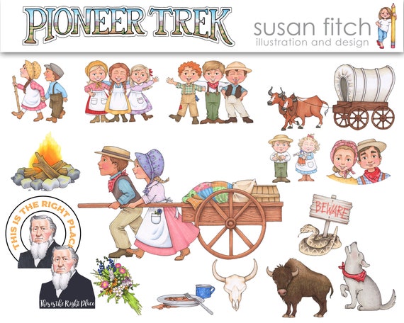 Pioneer Trek Clip Art - Etsy