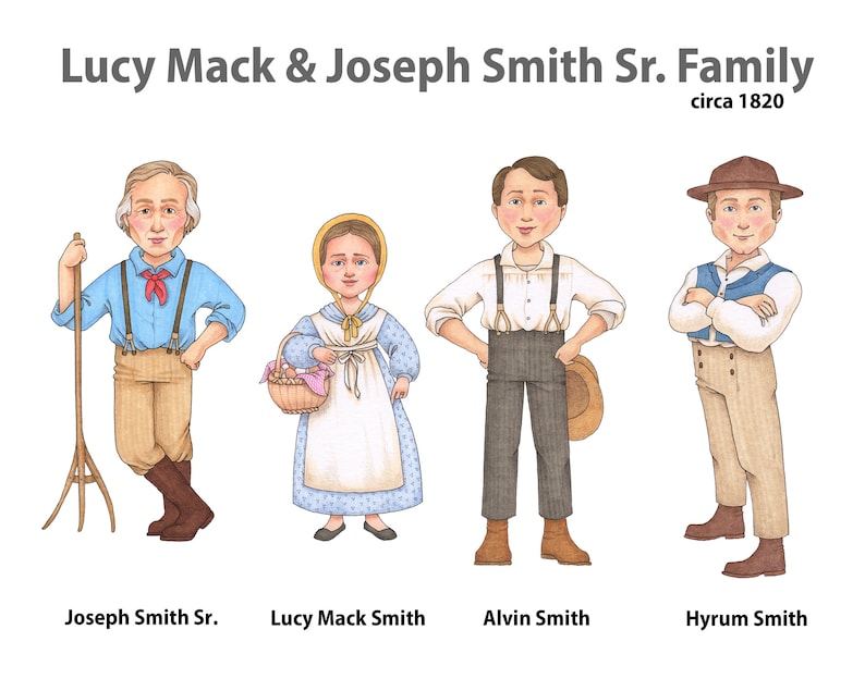 The Joseph Smith Family clip art set | Etsy