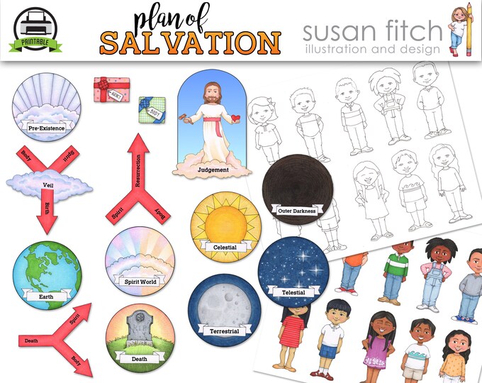 The Plan of Salvation Watercolor Print ENGLISH updated - Etsy