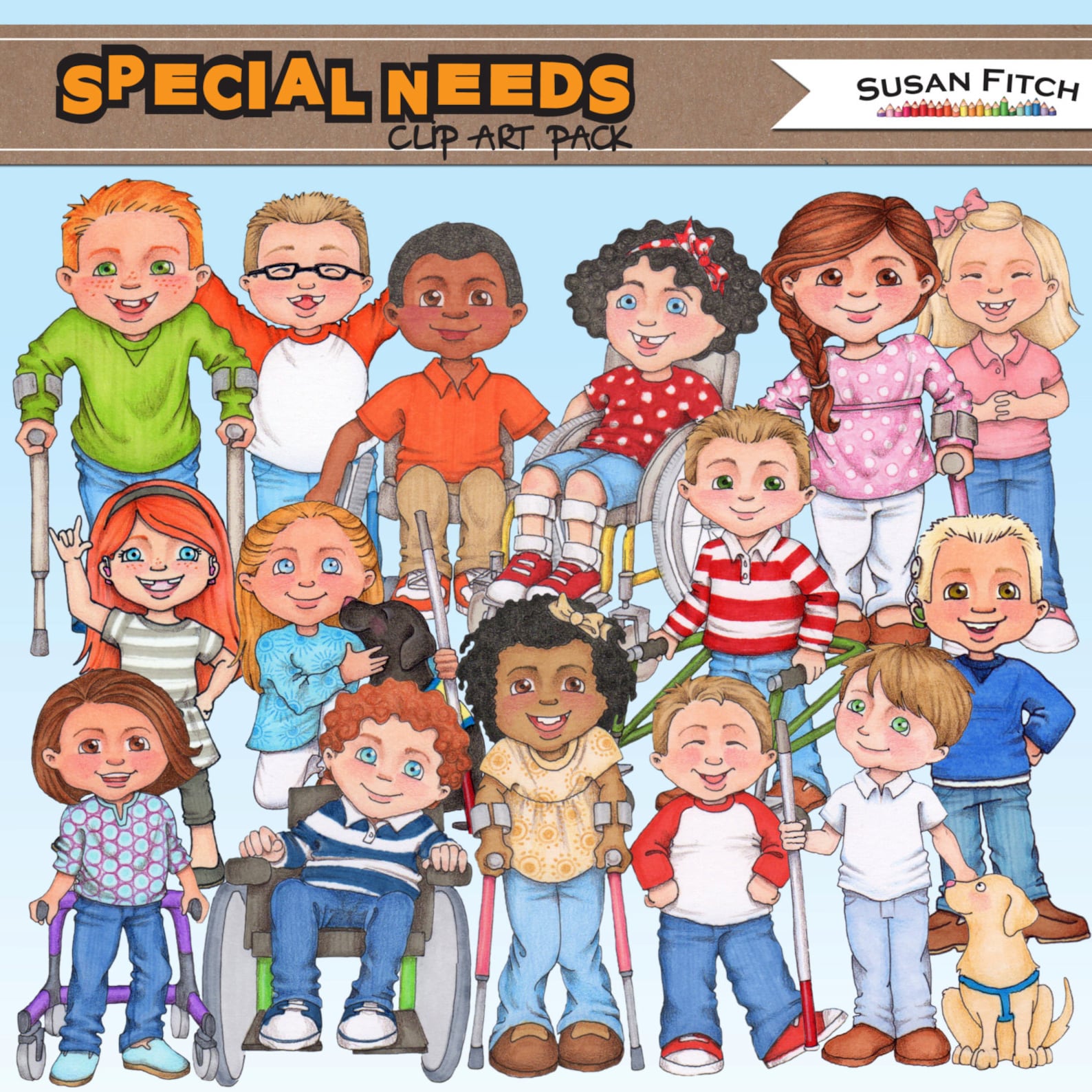 SPECIAL NEEDS digital clip art. Etsy