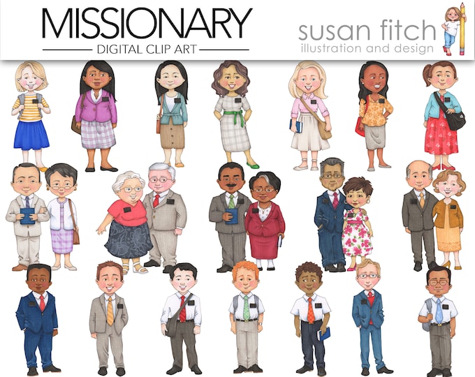 LDS MISSIONARY Clip Art - Etsy