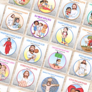 Juego de emparejamiento de canciones de la Primaria del Nuevo Testamento