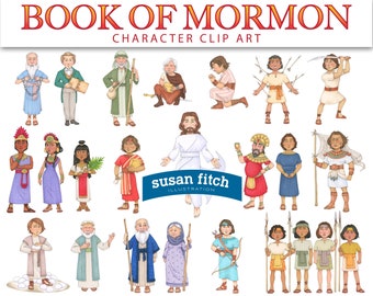 Book Of Mormon digital characters clip art