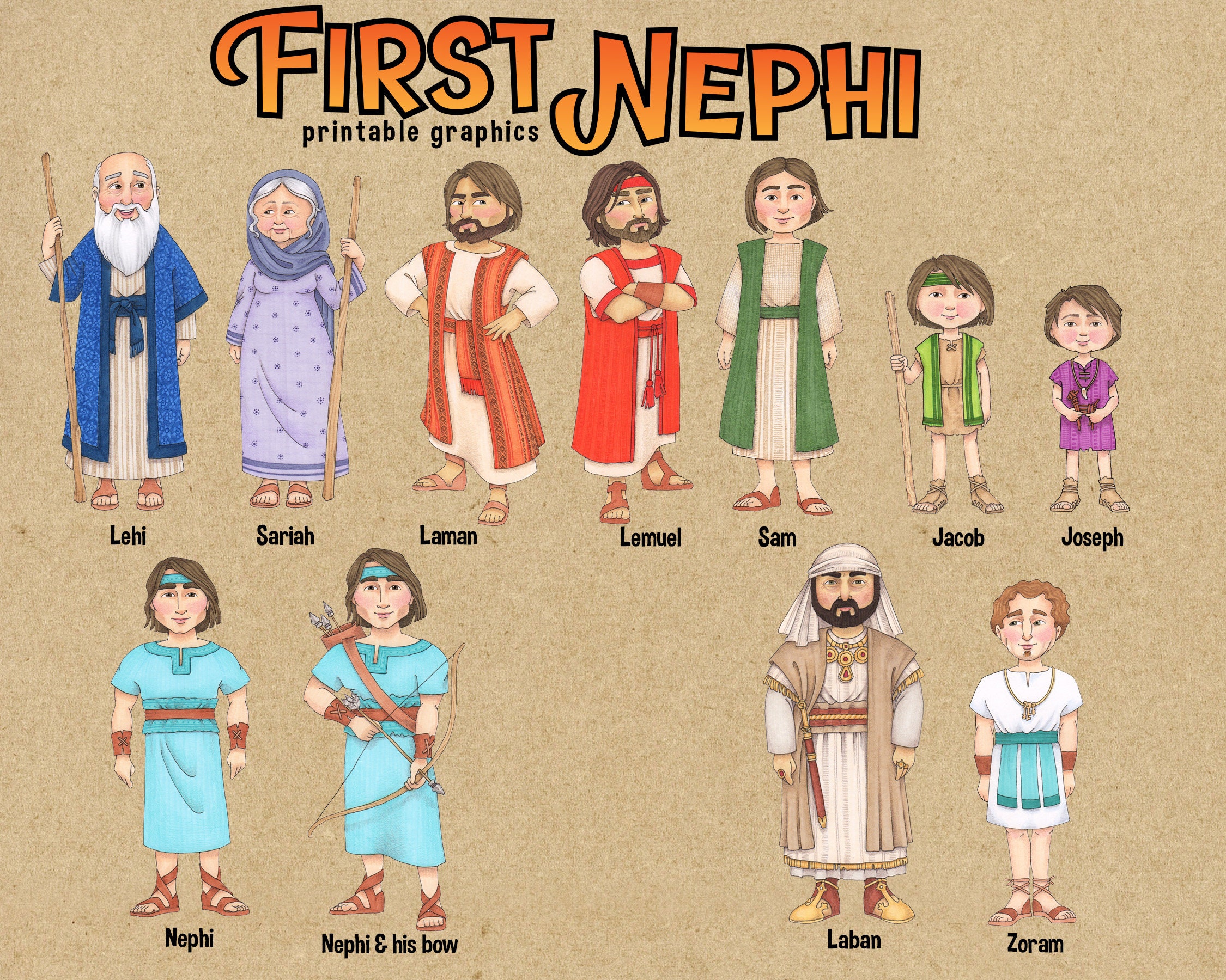 FIRST NEPHI Printable Graphics & Digital Clip Art - Etsy