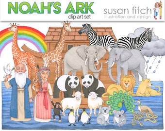 Noah's ark digital clip art set