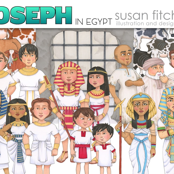 Joseph in Egypt digital clip art