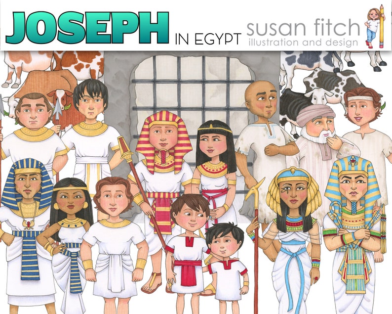 Joseph in Egypt Digital Clip Art Etsy