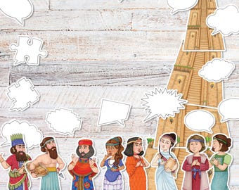 La Torre di Babele - Set di storie bibliche stampabili - Antico Testamento