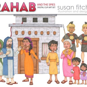 Rahab and the Spies digital clip art set