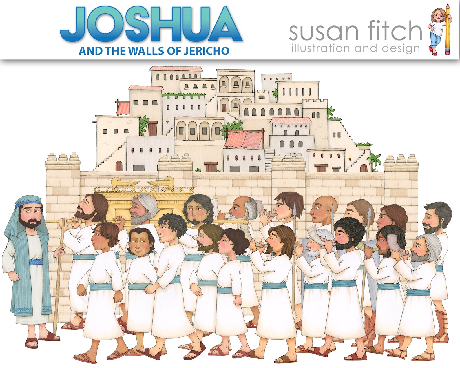 Joshua and the Walls of Jericho Clip Art Set Etsy