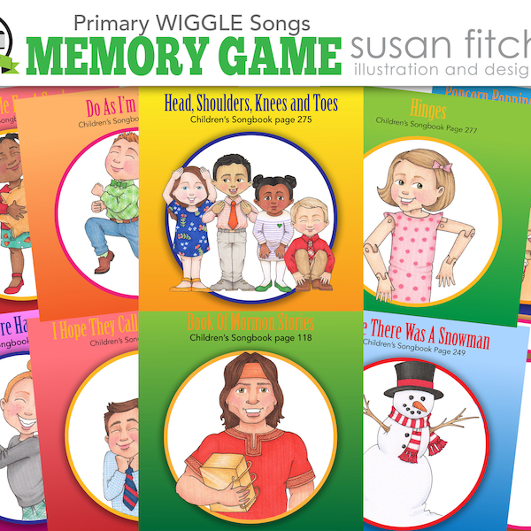 LDS Primary Wiggle Songs Memory Game