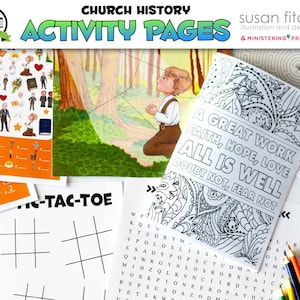 Printable Church History Activity Pages