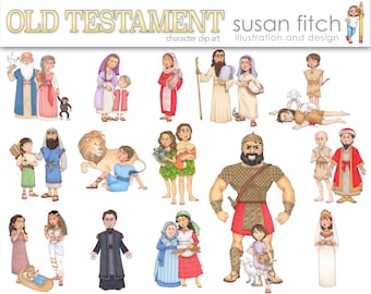 Old Testament Characters digital clip art