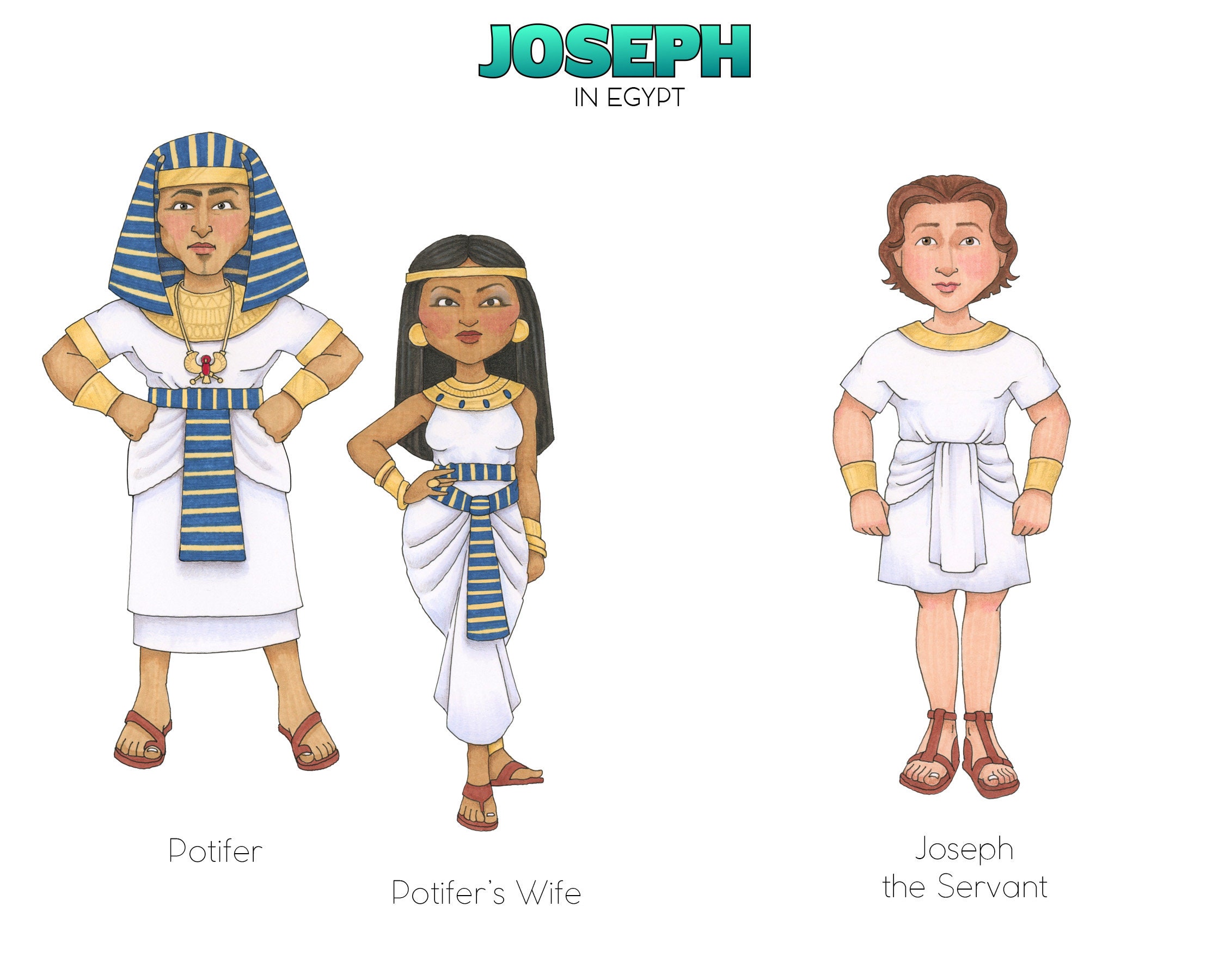 Joseph in Egypt Digital Clip Art - Etsy Sweden, image size:2250x1800